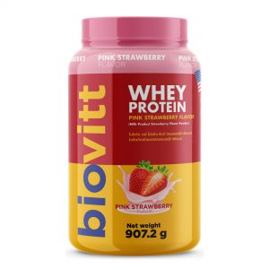 WHEY PROTEIN BLEND PINK STRAWBERRY 907.2g.